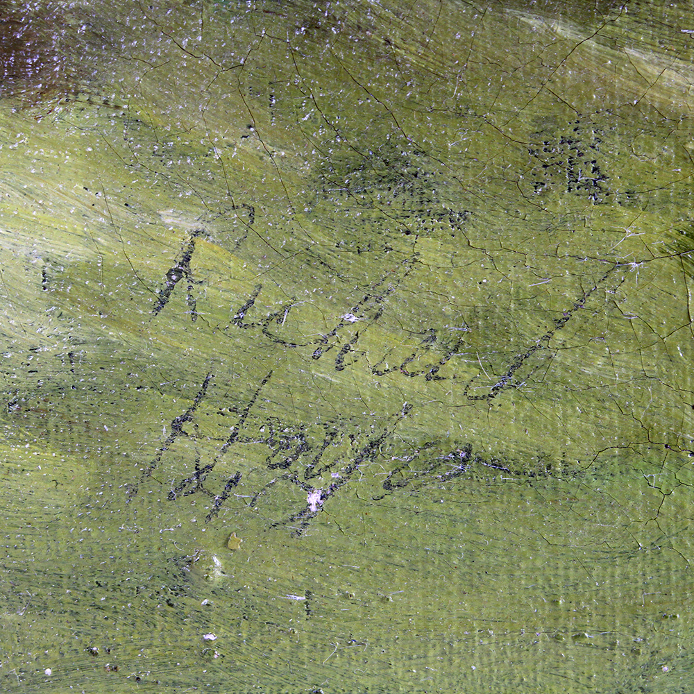 Original Oil on Canvas Painting of Boy with Goat