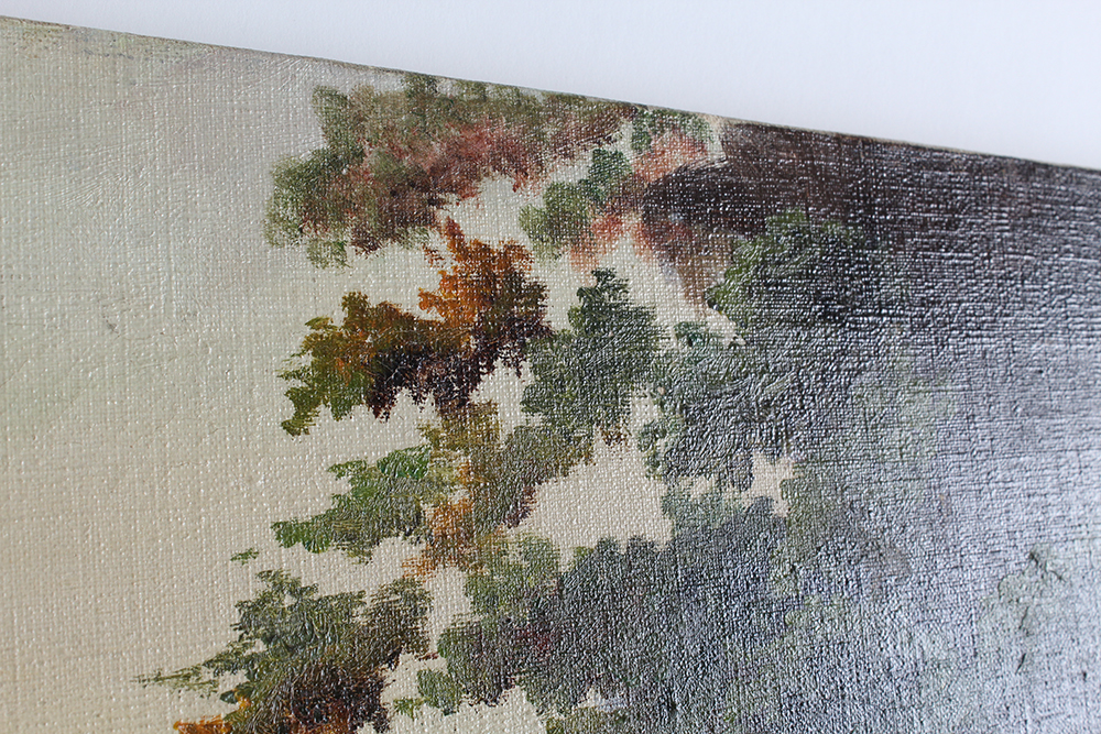 Original Oil on Canvas Painting of Boy with Goat