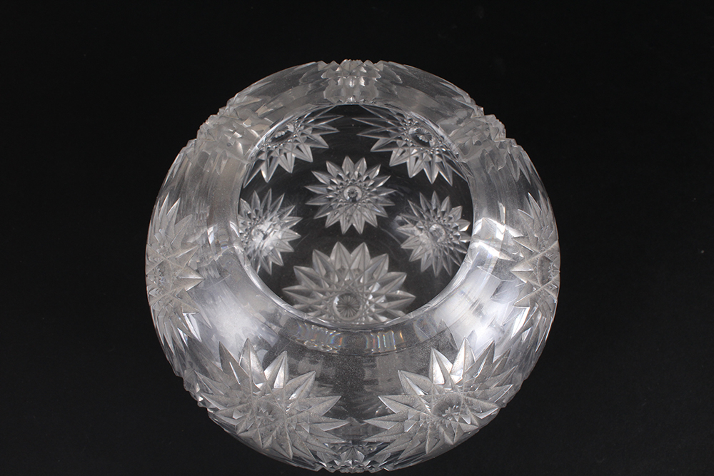Crystal Hobstar Cut Vase