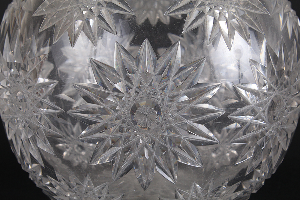 Crystal Hobstar Cut Vase