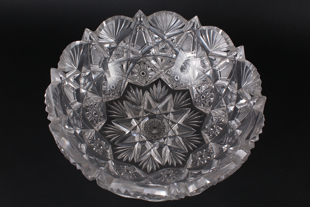 Pair of American Brillian Cut Crystal Decorative Bowls