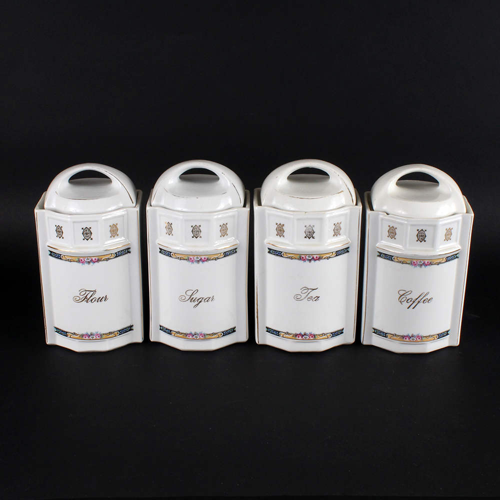 German Porcelain Kitchen Canisters