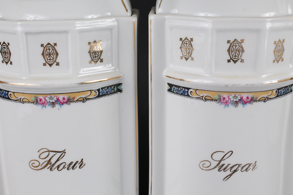 German Porcelain Kitchen Canisters