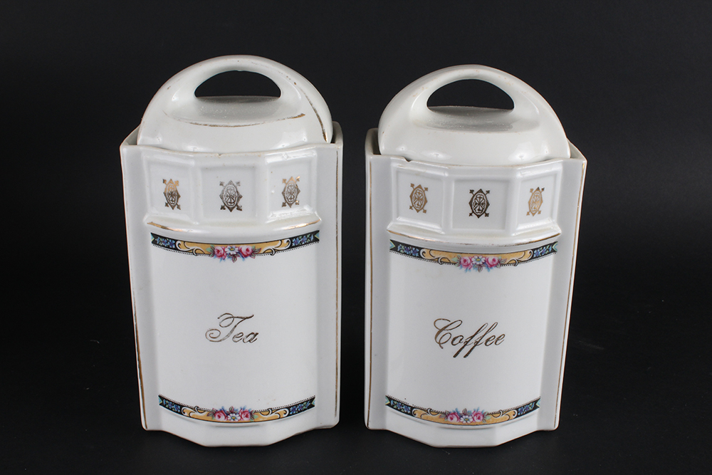 German Porcelain Kitchen Canisters