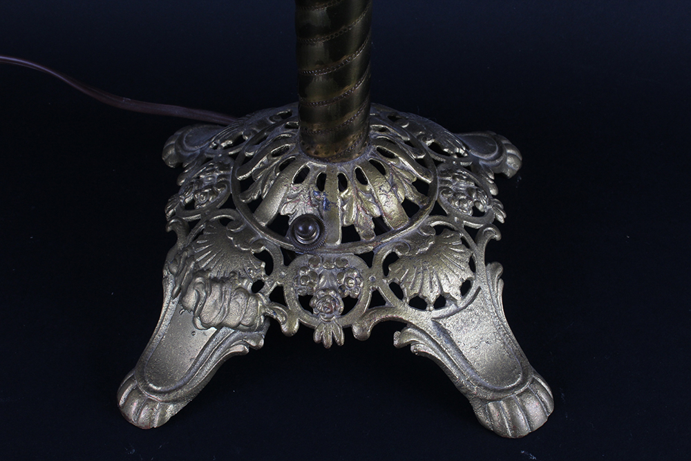 Early 20th Century Cast Metal Hurricane Lamp