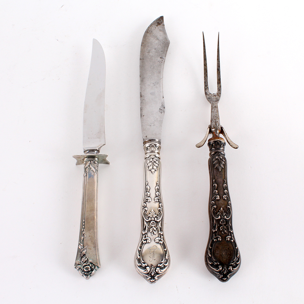Sterling Silver Handled Carving Set
