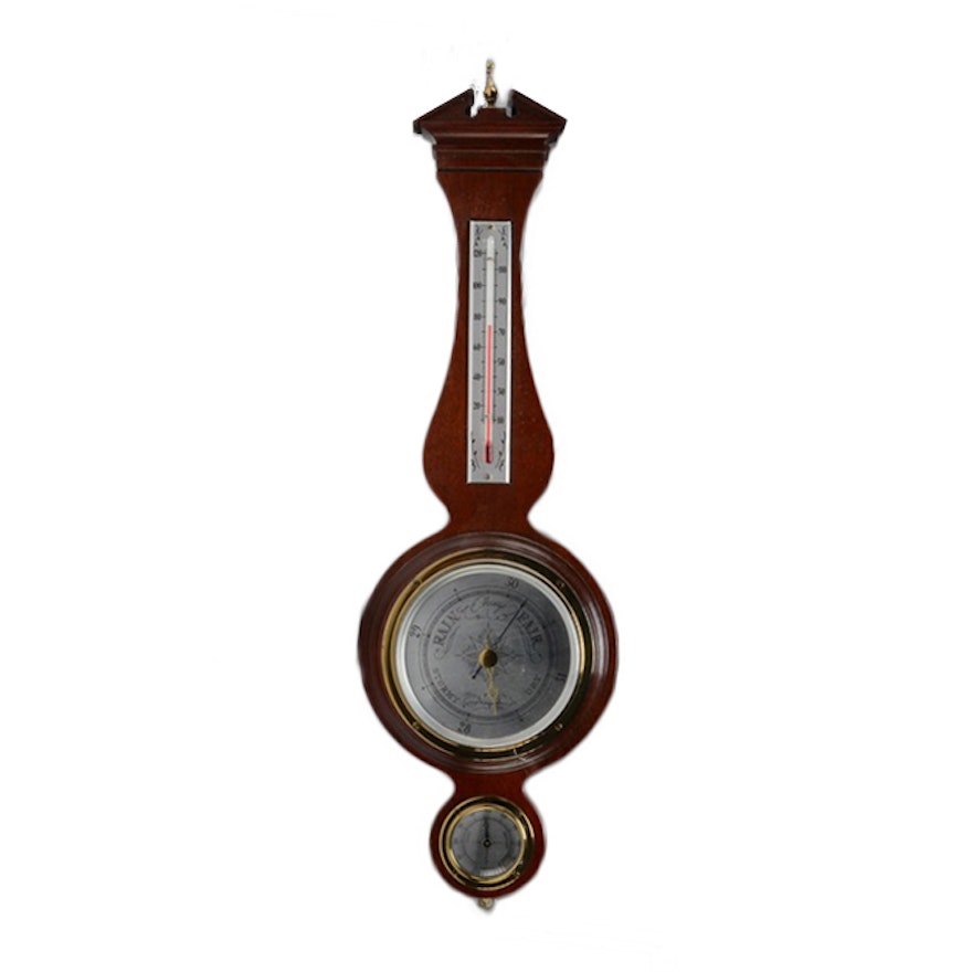 Airguide Wall Barometer in Mahogany Case