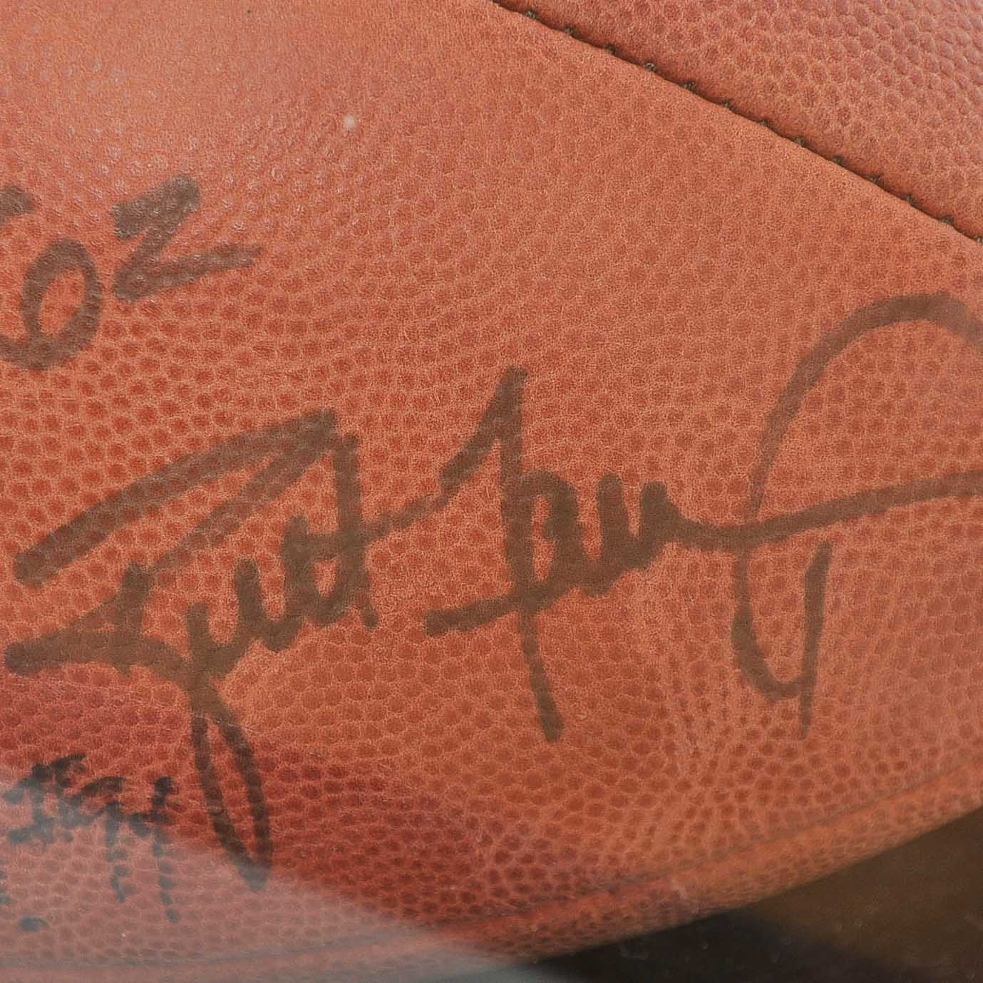 Green Bay Packers Signed Football with Brett Favre
