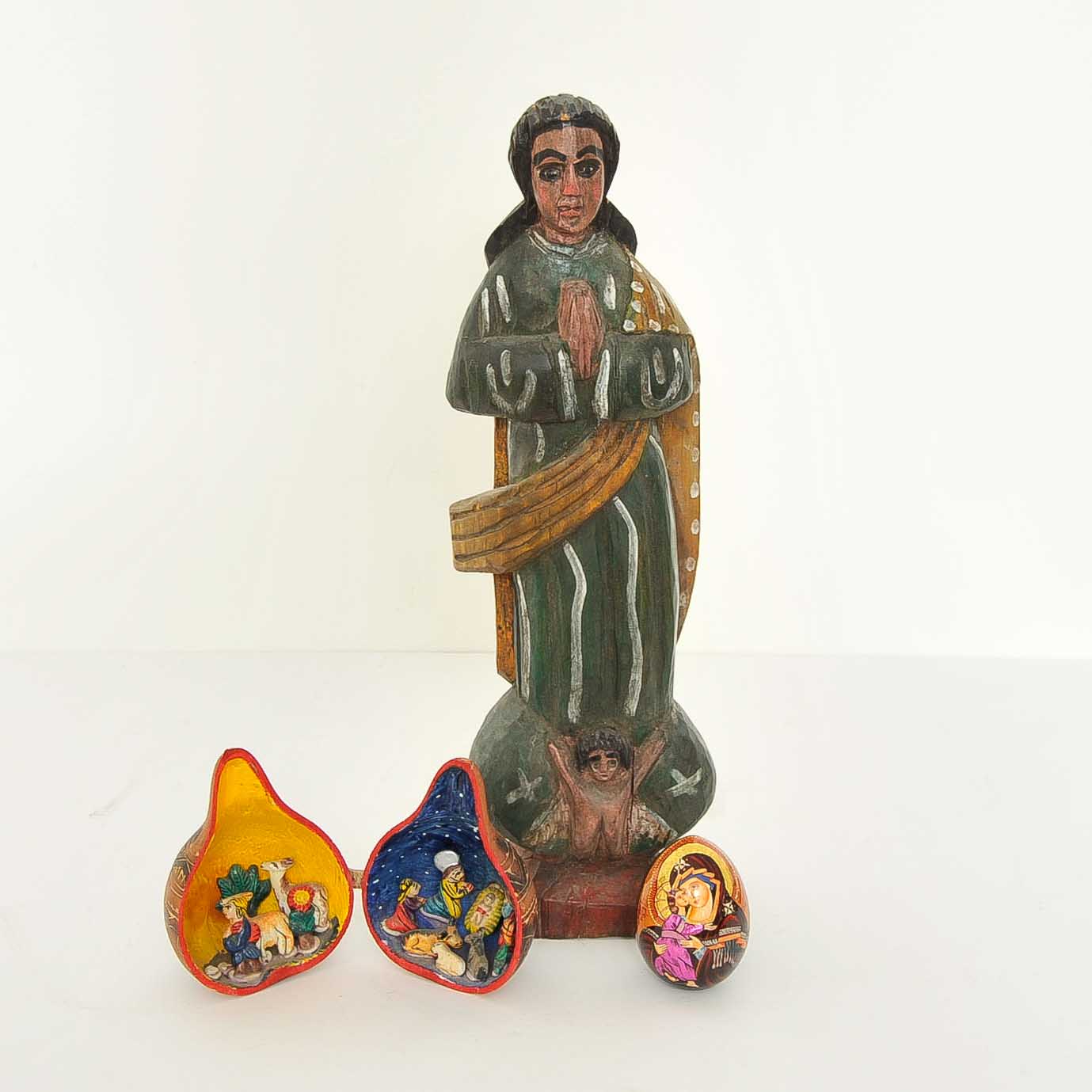 Assortment of Ethnographic Decor Items