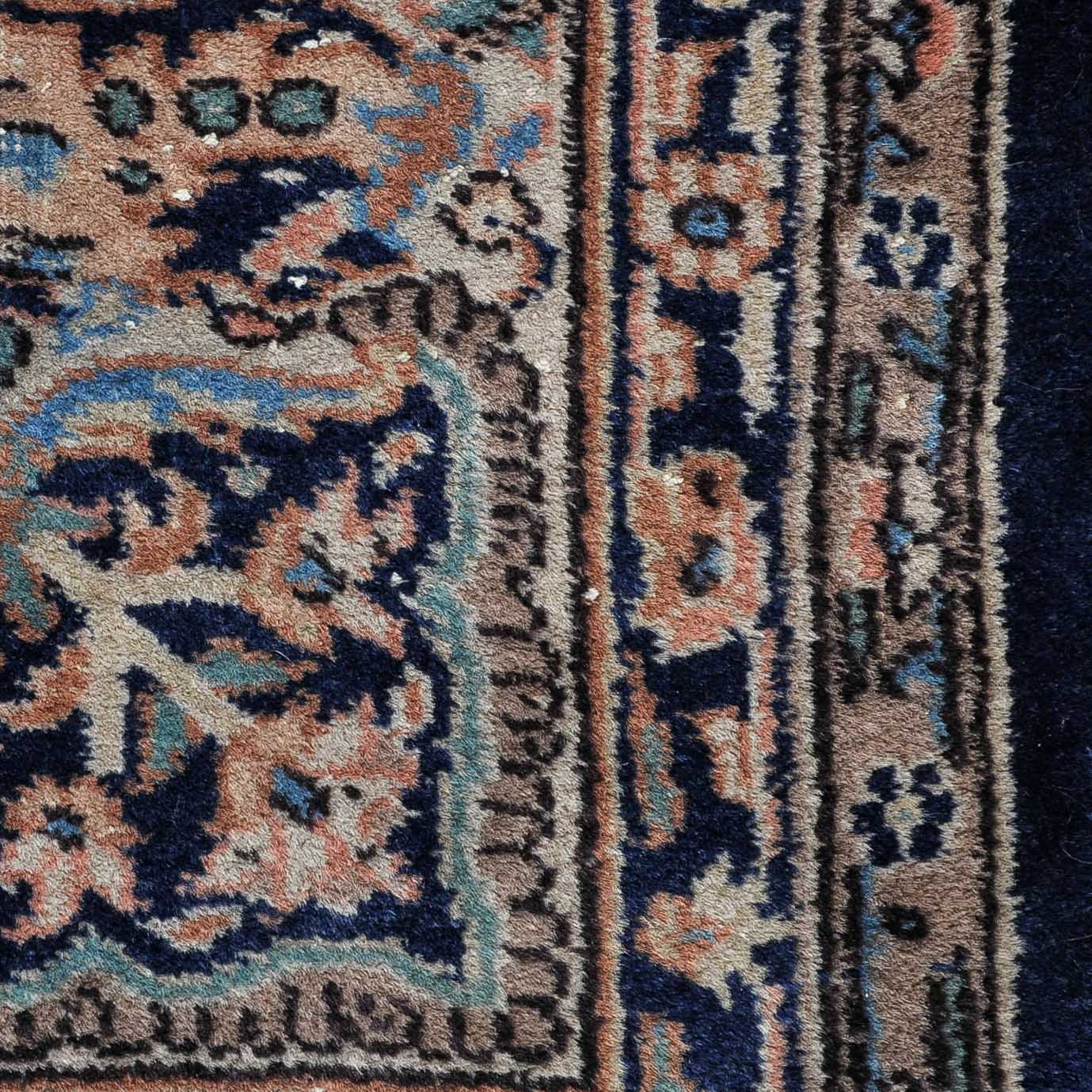 Semi Antique Hand Woven Kashan-Style Area Rug