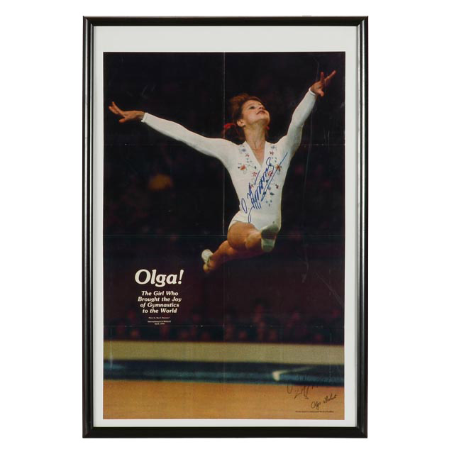 Olga Korbut Framed Signed Poster