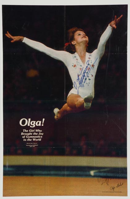 Olga Korbut Framed Signed Poster