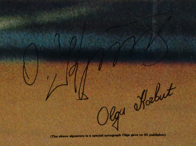 Olga Korbut Framed Signed Poster