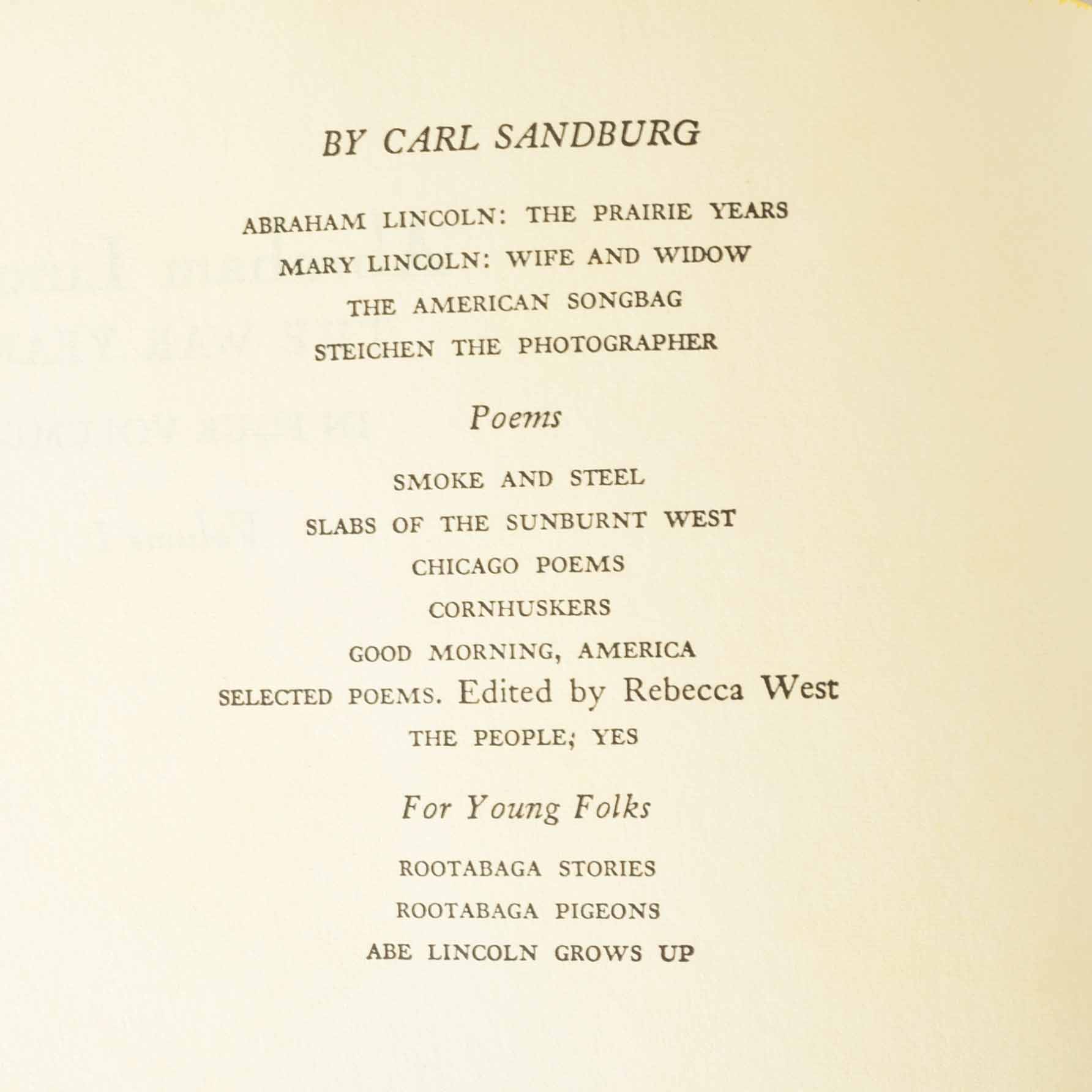 Four Volumes of "Abraham Lincoln, The War Years" by Carl Sandburg, 1939