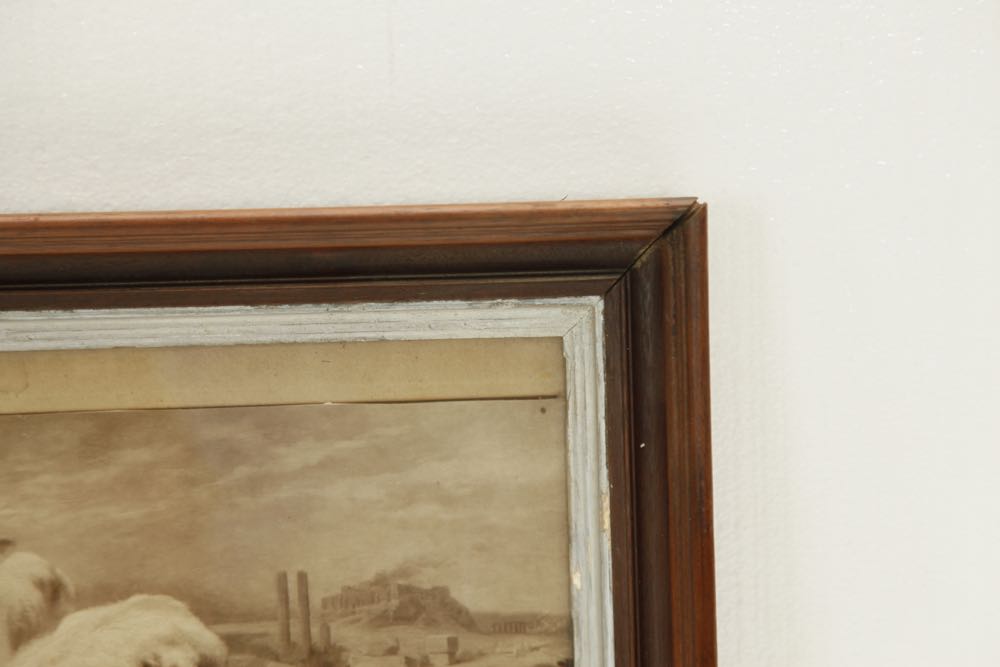 Antique Framed Reproduction Print of "Peace" by William Strutt 1896