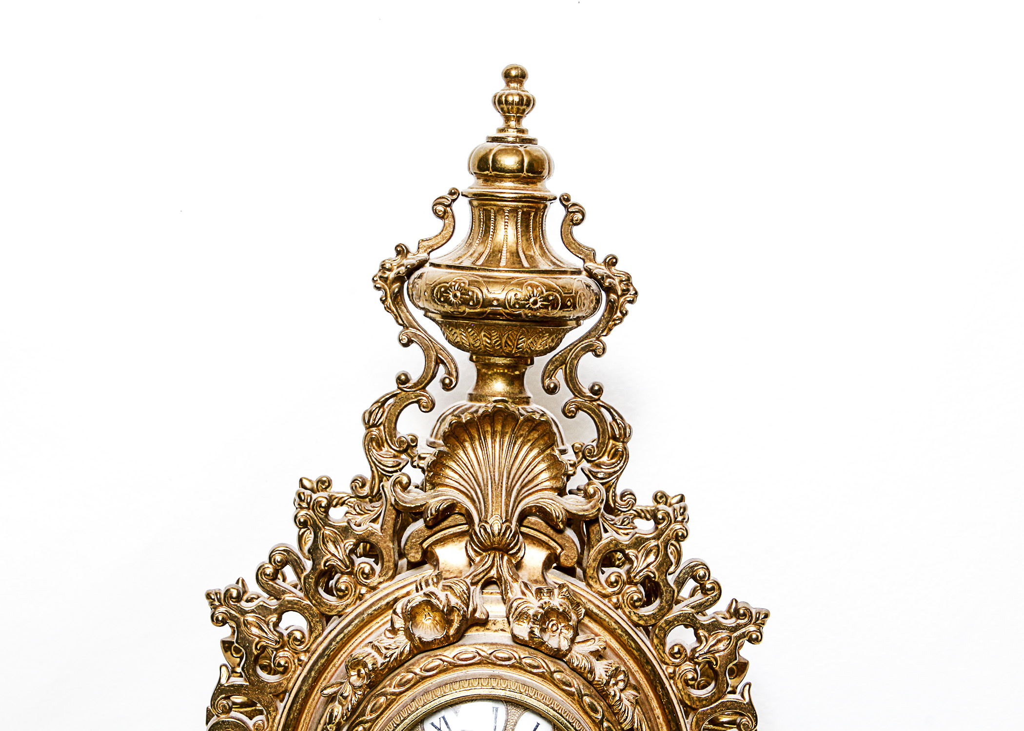 Antique Heavy Brass Clock