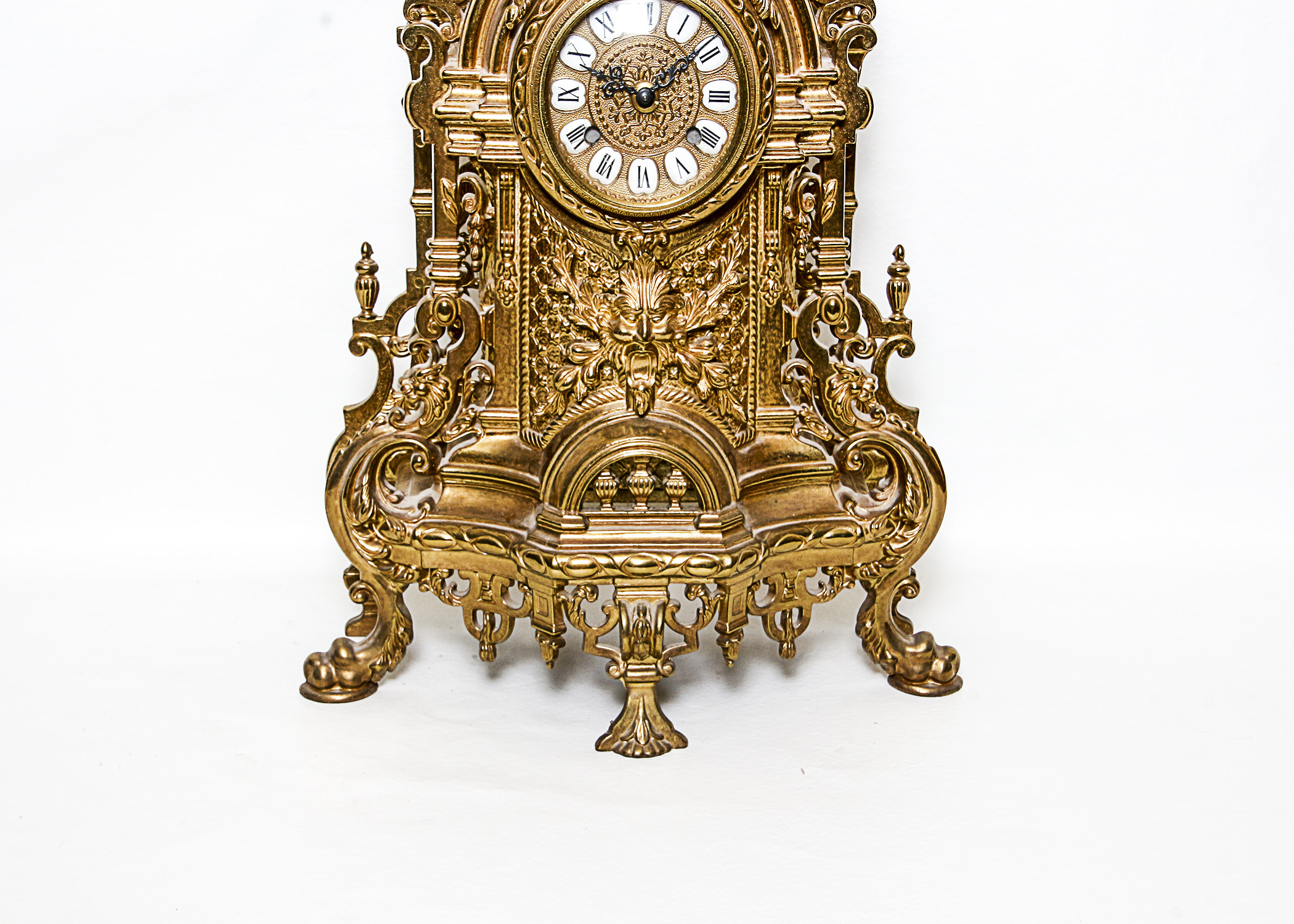 Antique Heavy Brass Clock