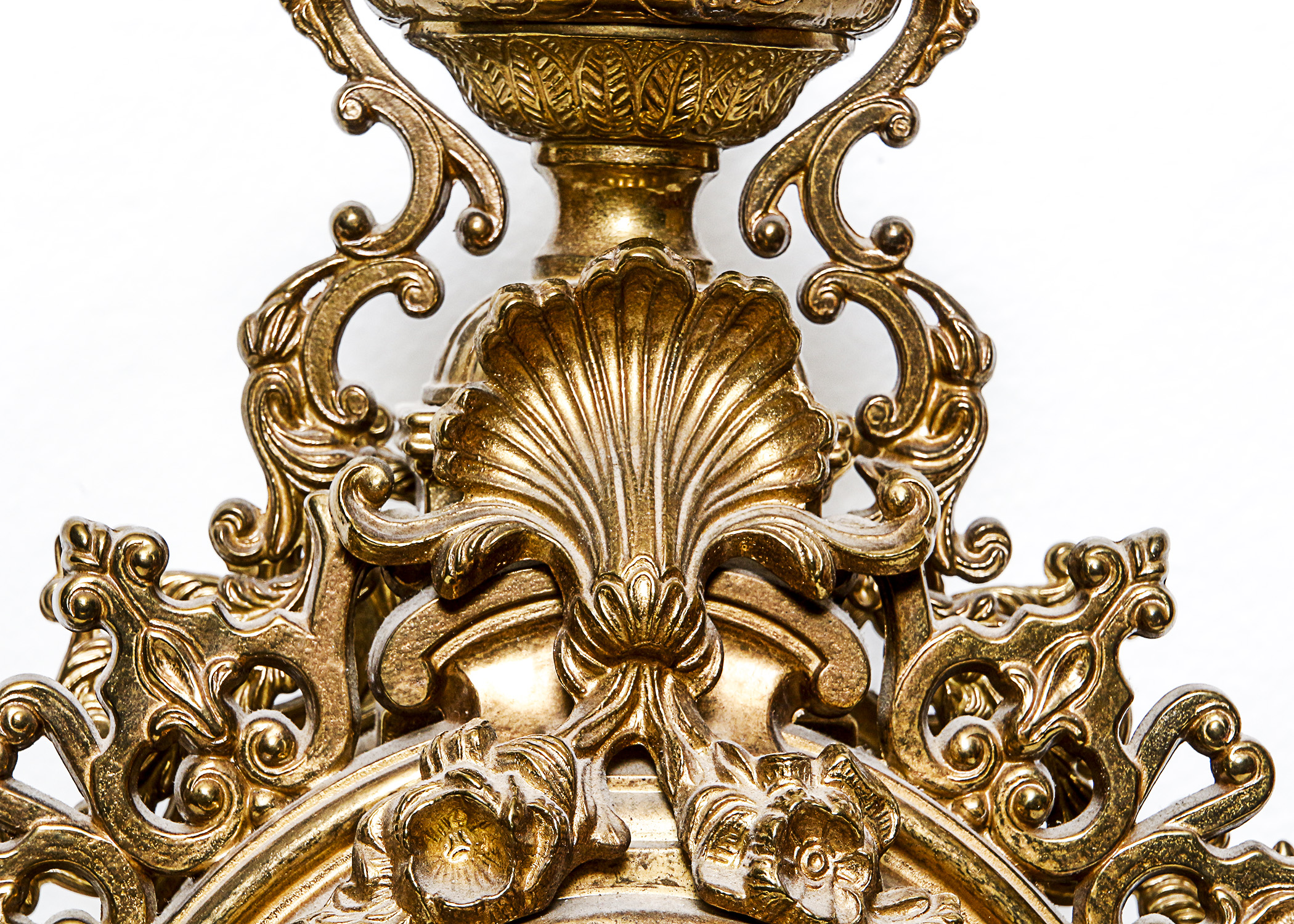 Antique Heavy Brass Clock