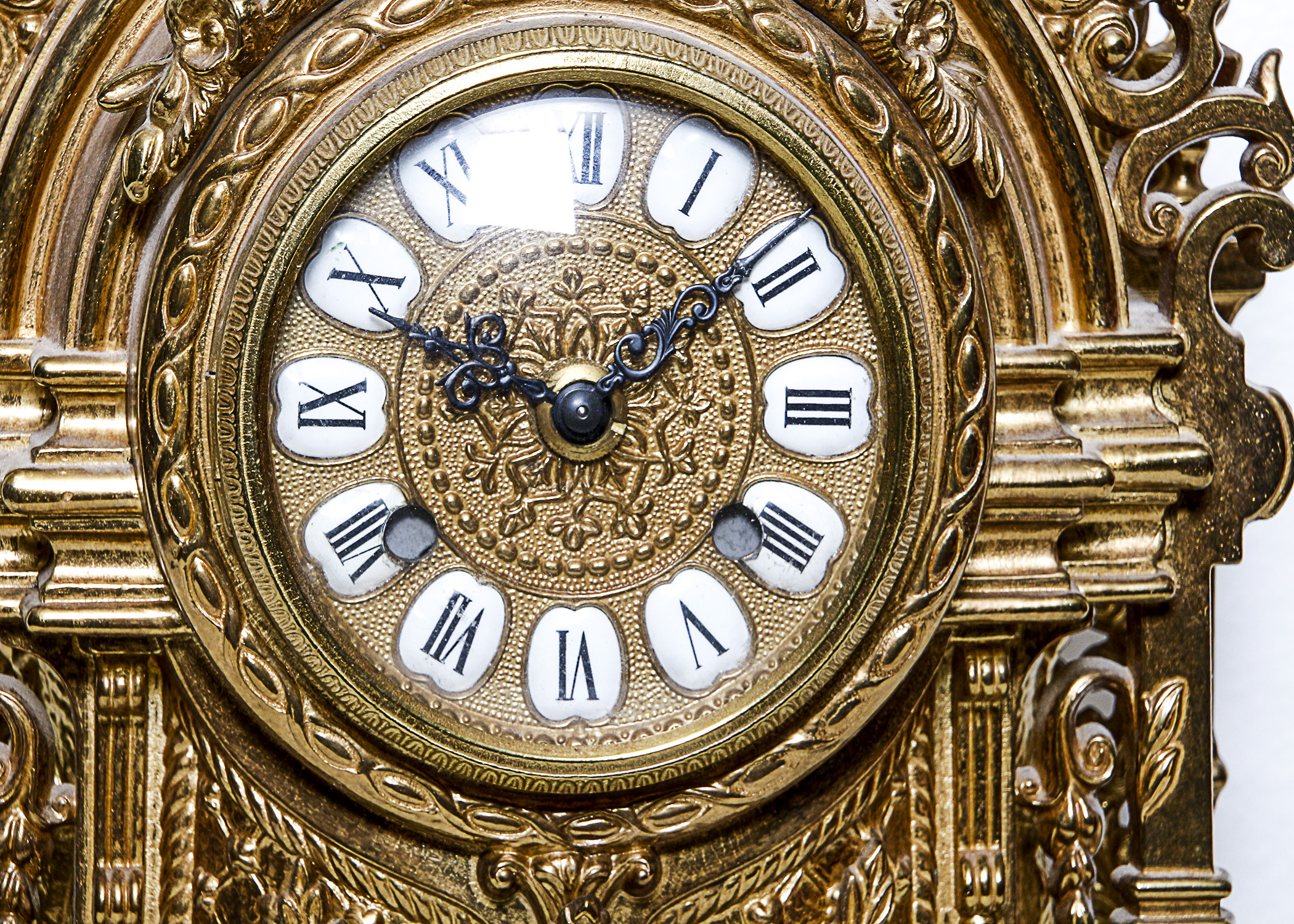 Antique Heavy Brass Clock