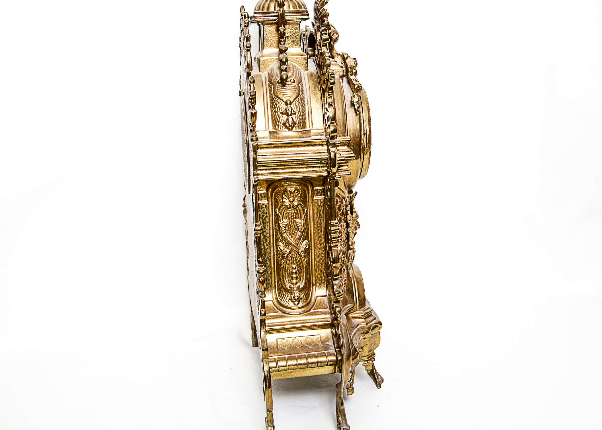 Antique Heavy Brass Clock