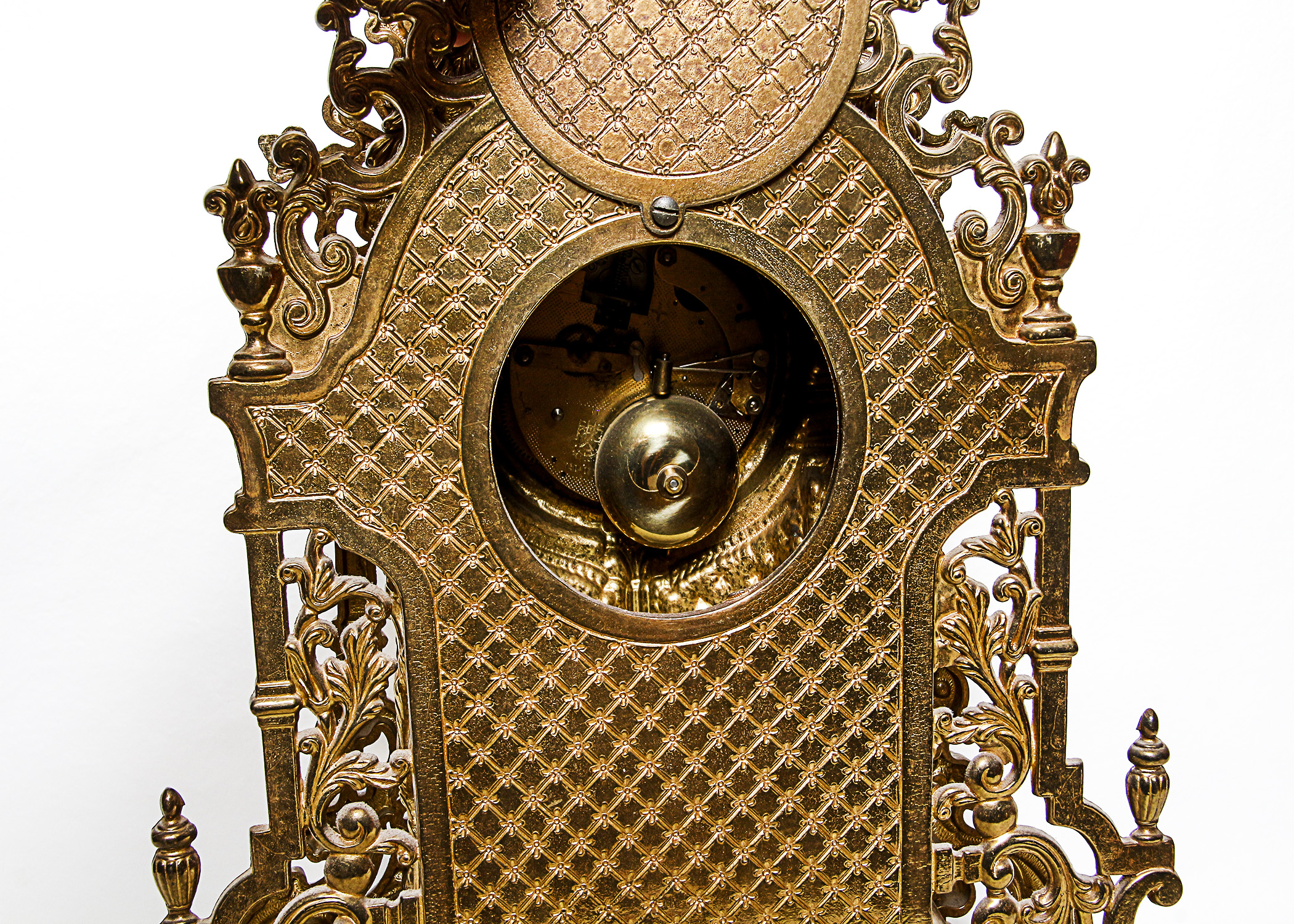 Antique Heavy Brass Clock