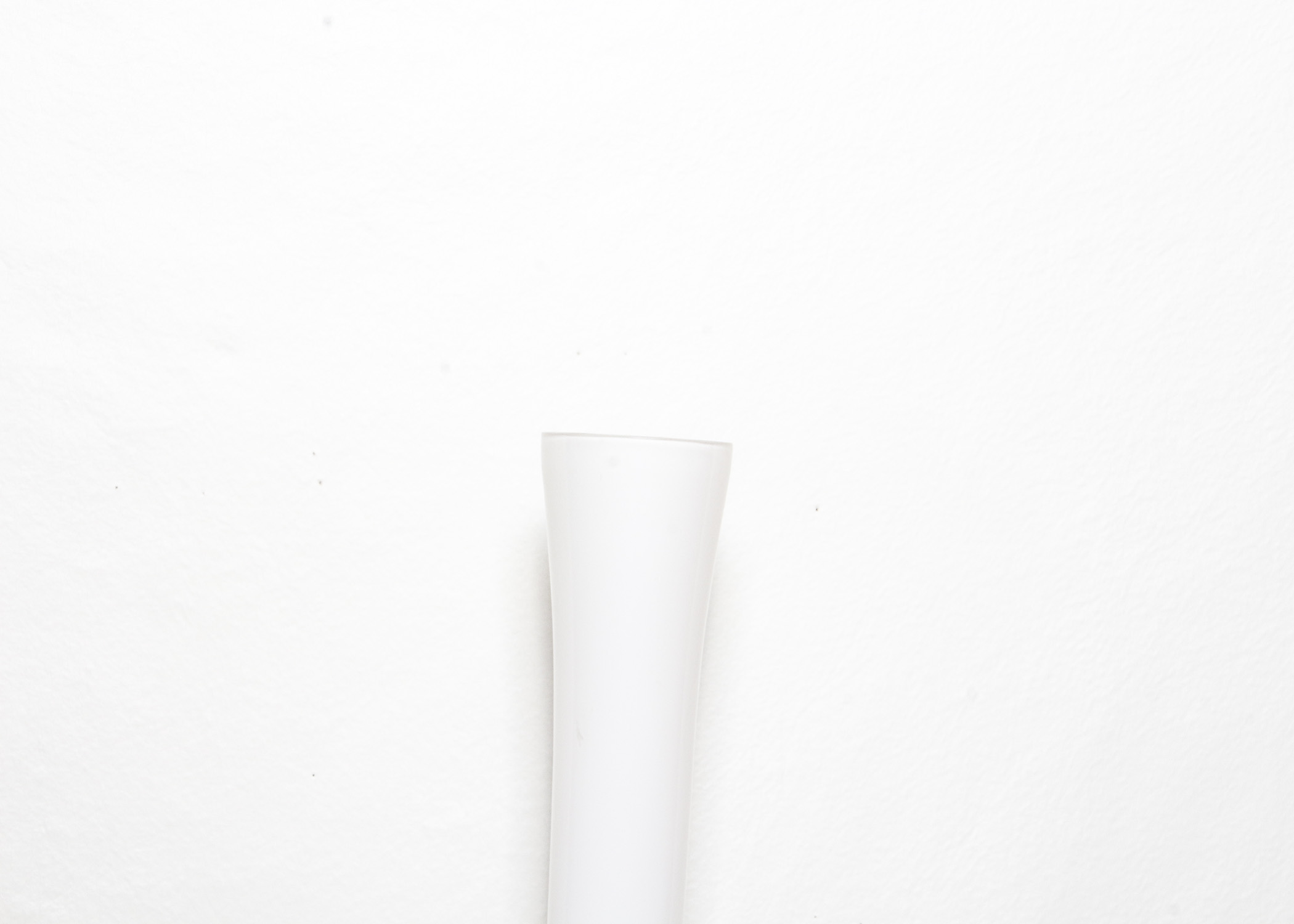 Tall White Glass Toyo Vase and Teal Toned Jagged Vase