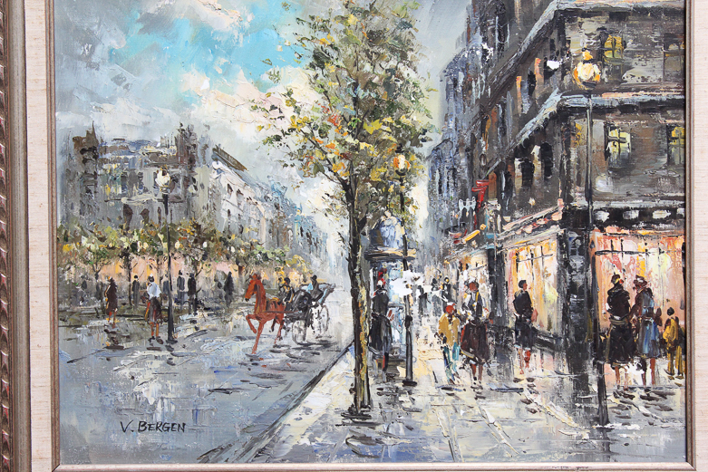 Framed Original Oil Painting by V. Bergen