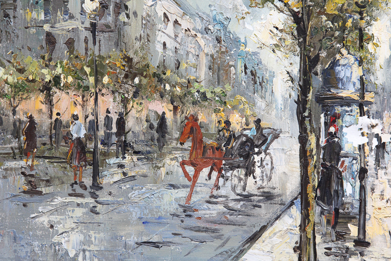 Framed Original Oil Painting by V. Bergen