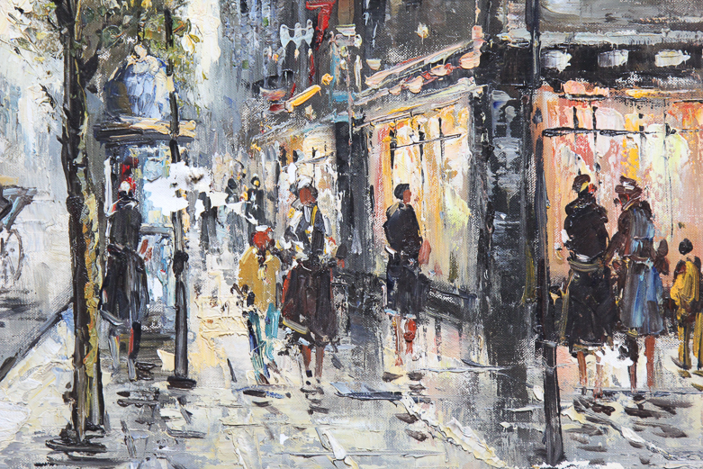 Framed Original Oil Painting by V. Bergen