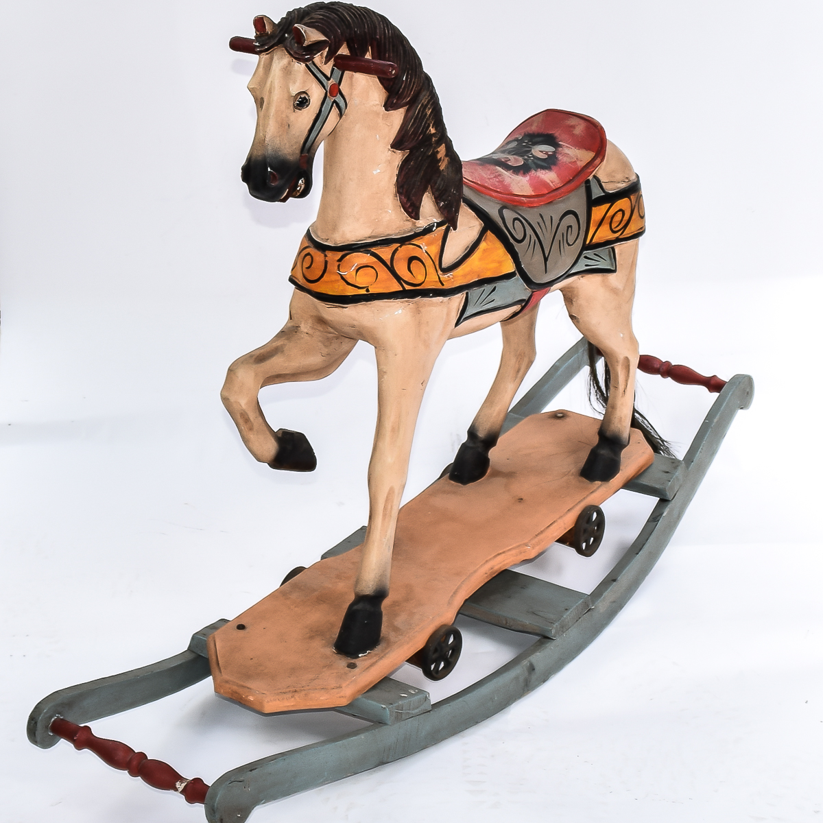 Vintage Wooden Rocking Horse