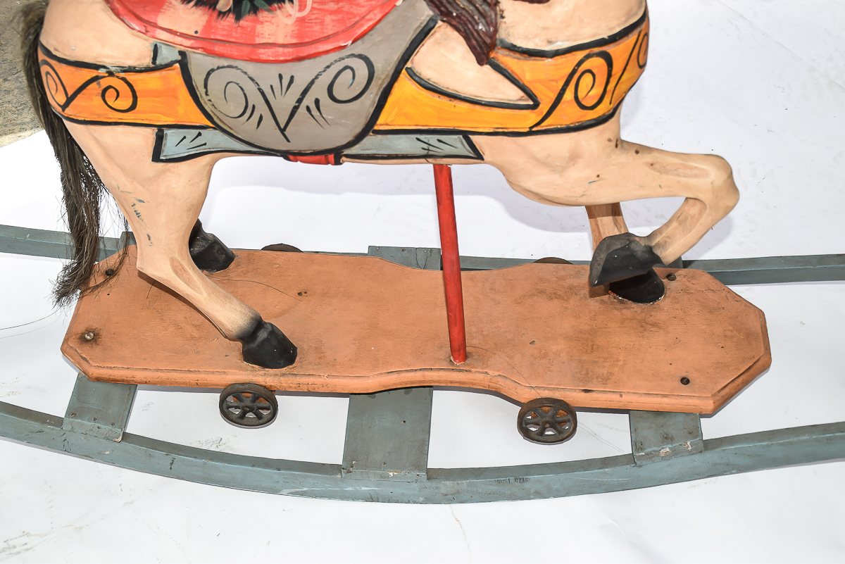 Vintage Wooden Rocking Horse