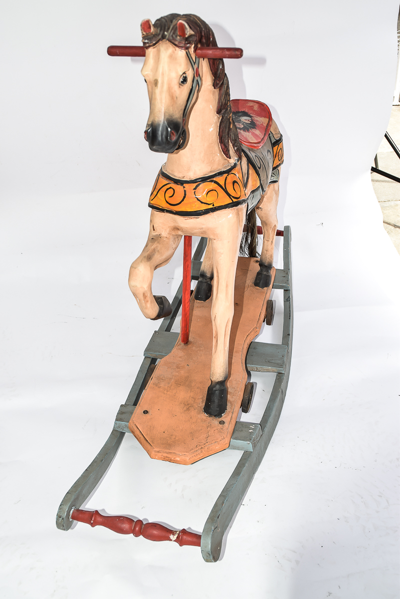Vintage Wooden Rocking Horse