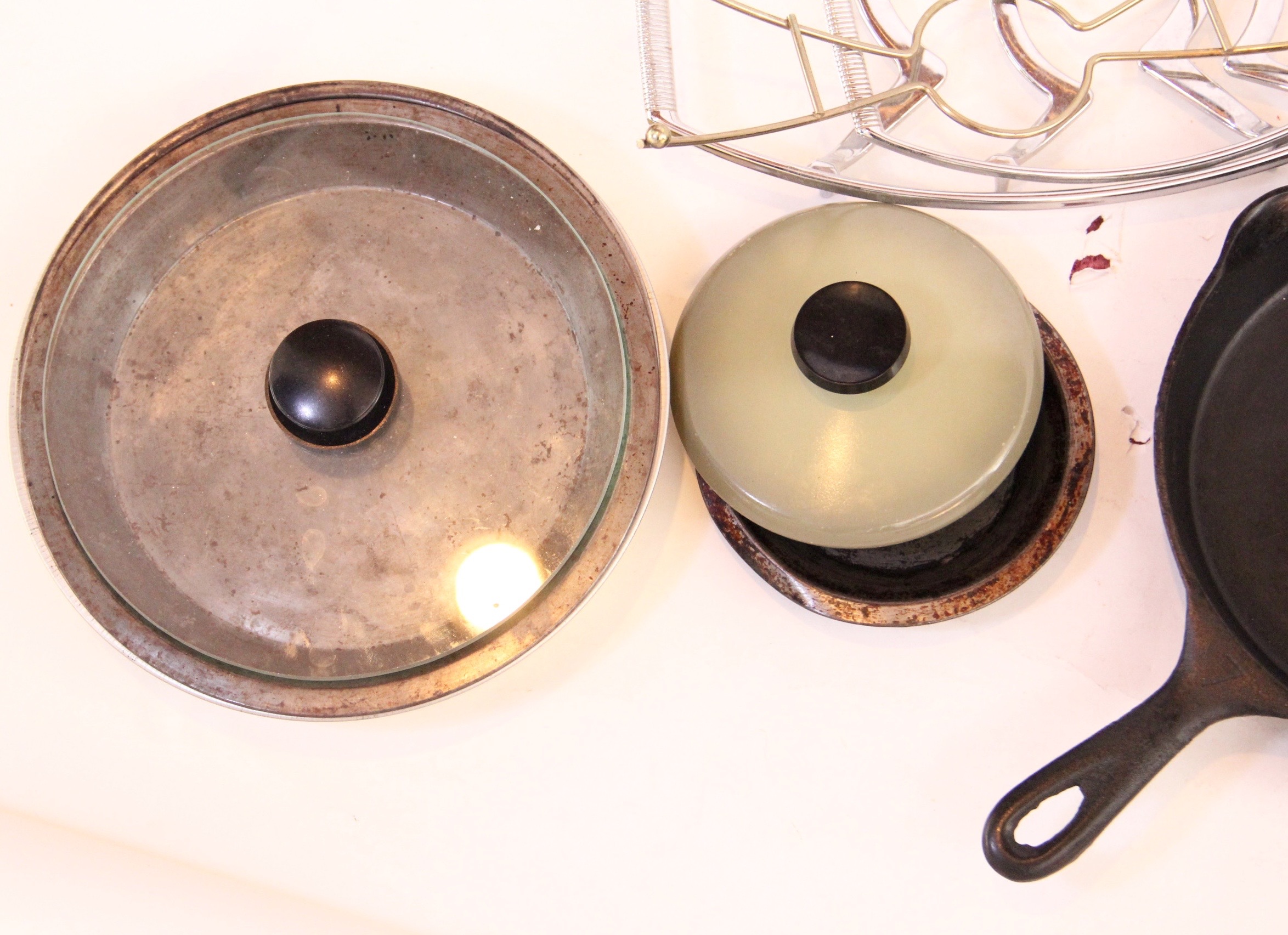 Vintage Kitchen Metal Cookware and Serving Ware