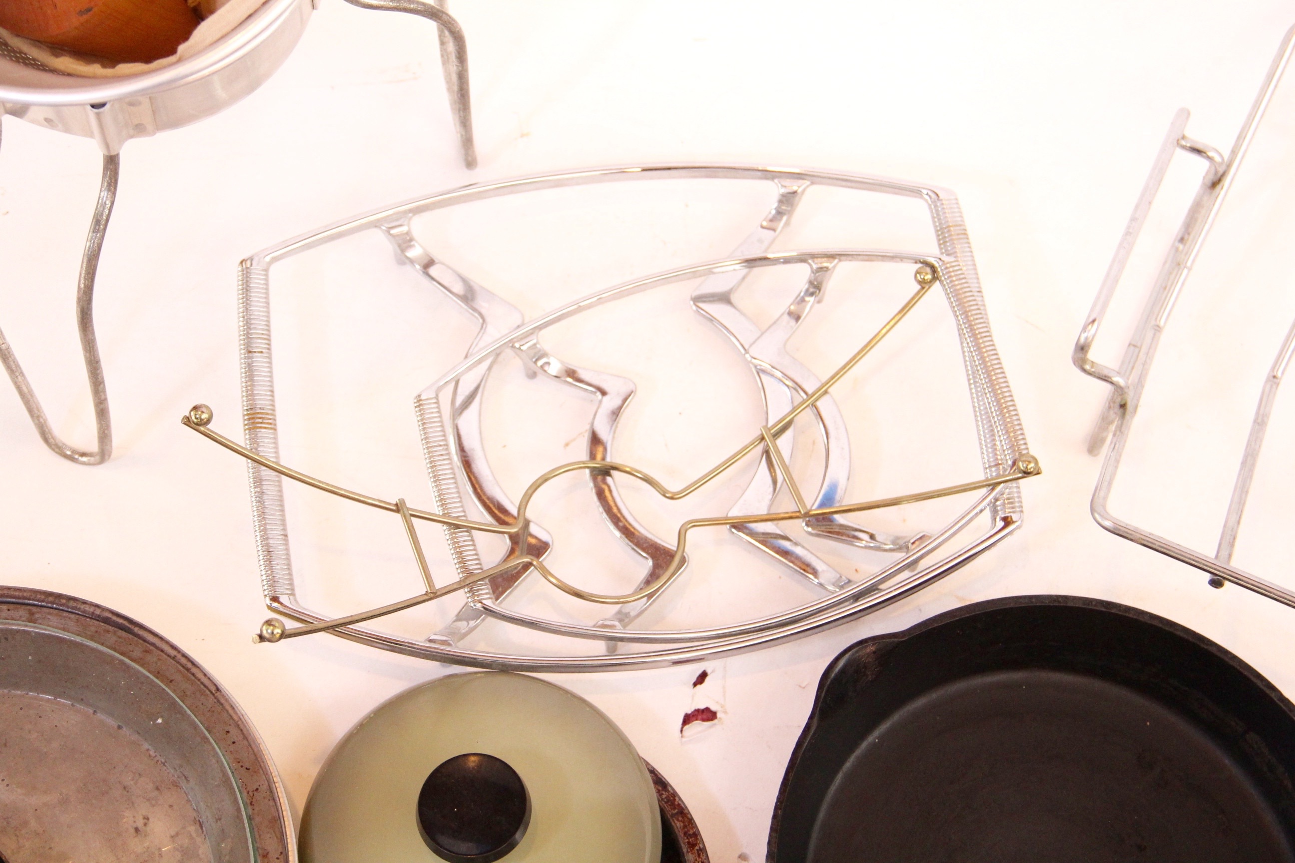 Vintage Kitchen Metal Cookware and Serving Ware