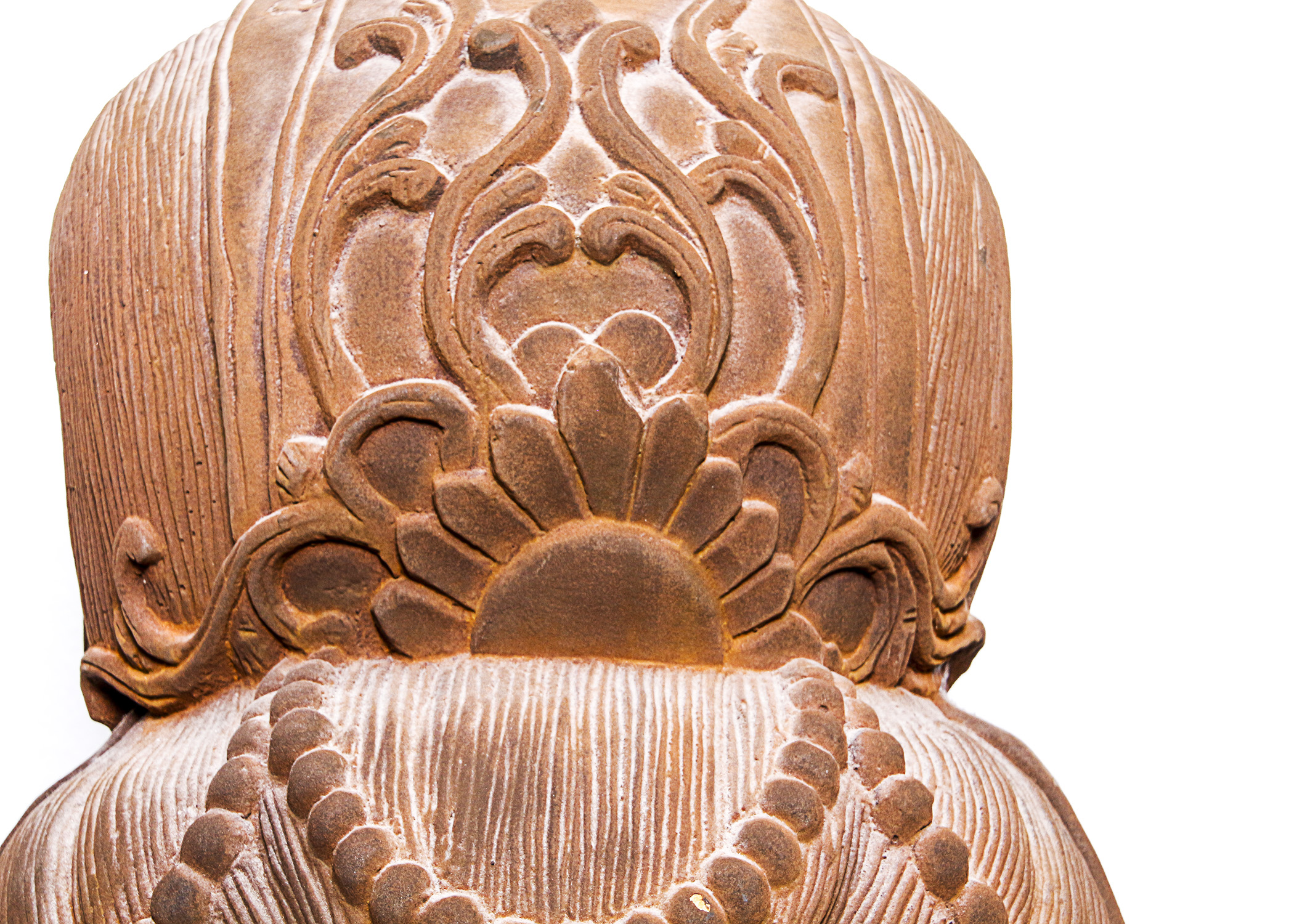 Carved Asian Themed Plaster Bust