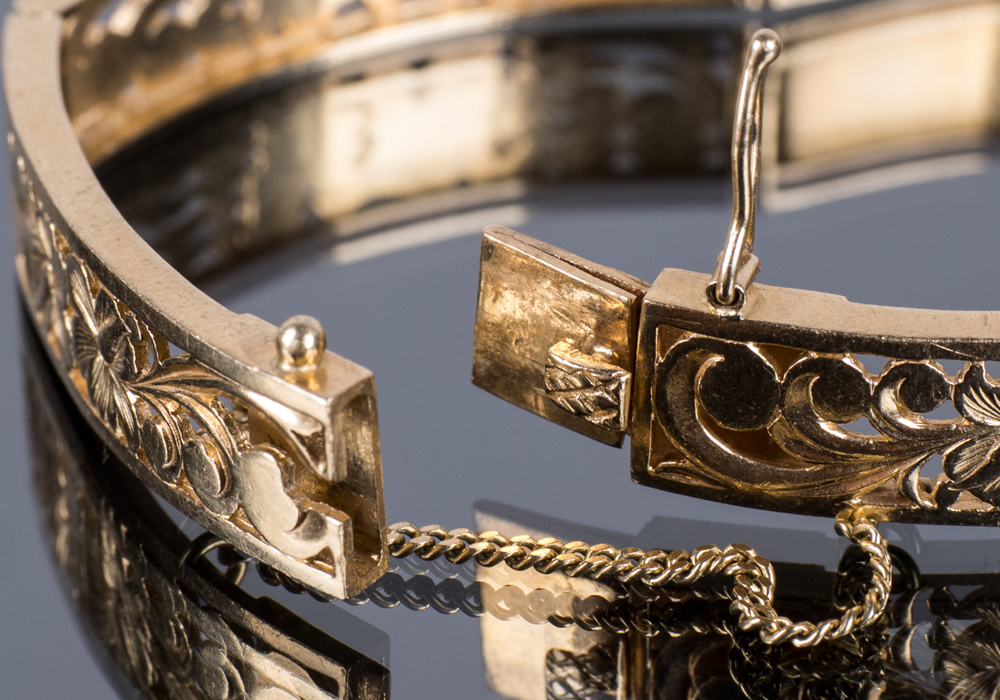 14K Yellow Gold Kuuipo Hawaiian Heirloom Bracelet