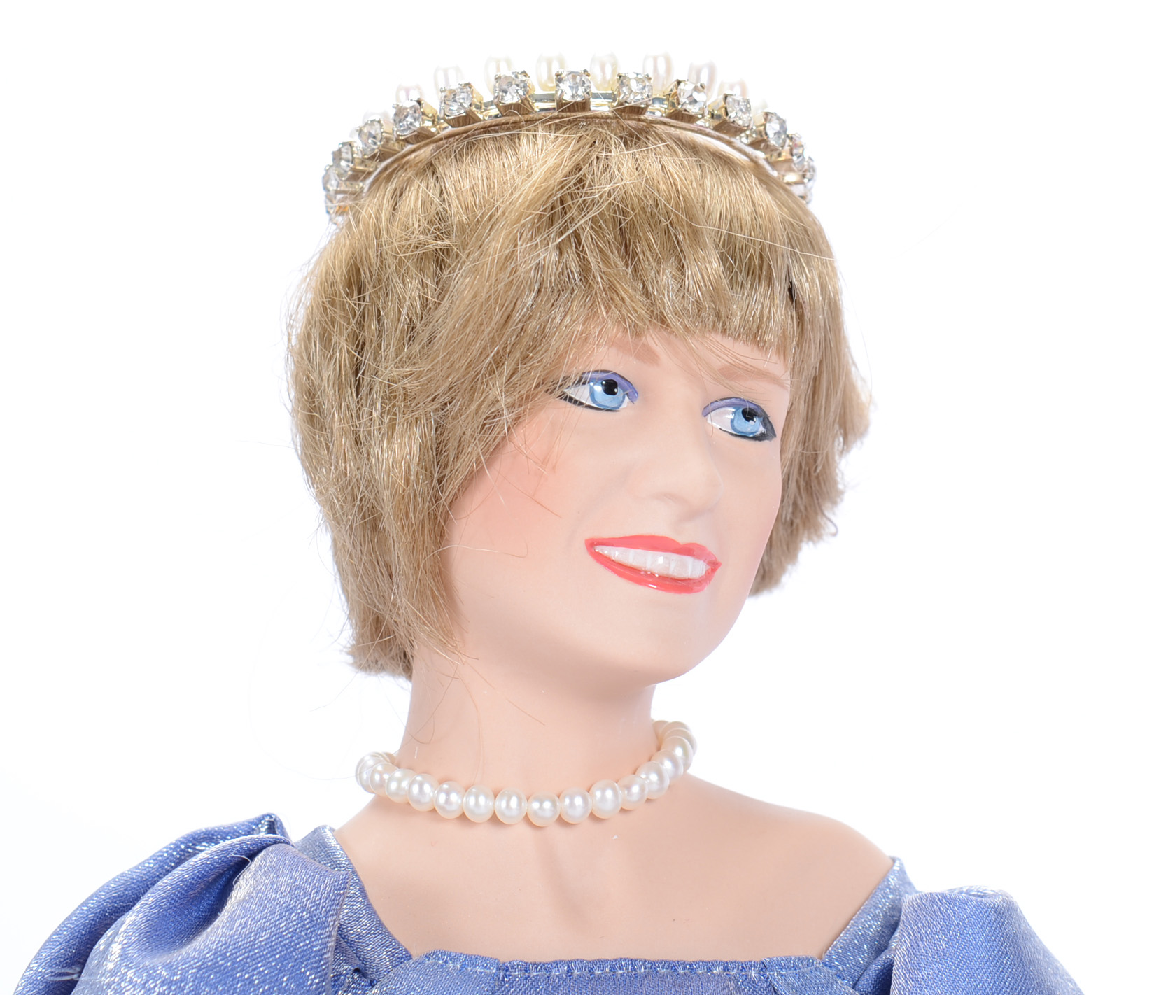 First Issued 1997 Porcelain Princess Diana "Queen of Hearts" Memorial Doll