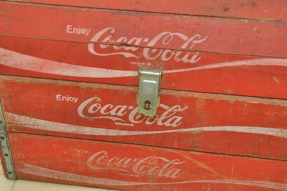Painted Wood Coca-Cola Chest
