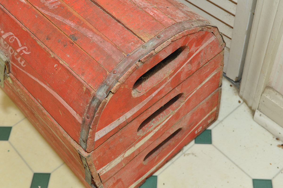 Painted Wood Coca-Cola Chest