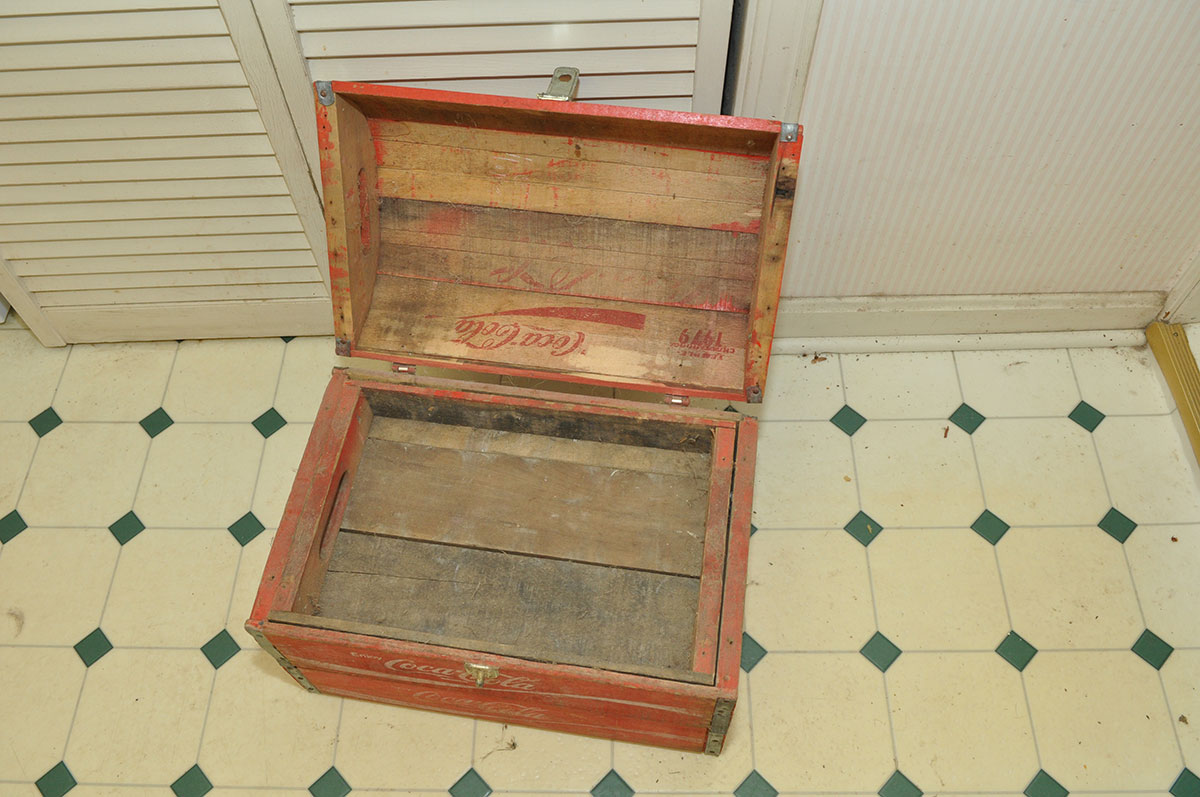 Painted Wood Coca-Cola Chest