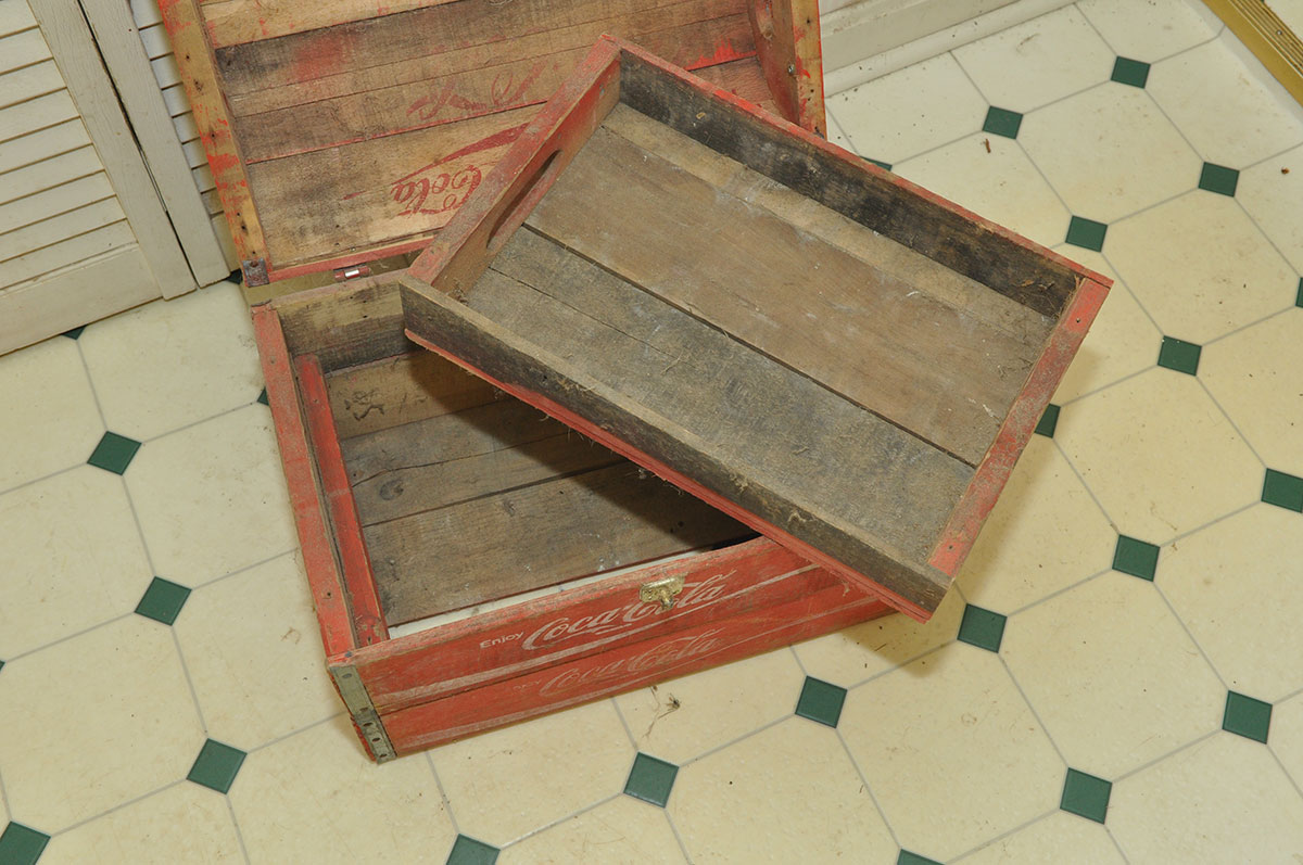 Painted Wood Coca-Cola Chest
