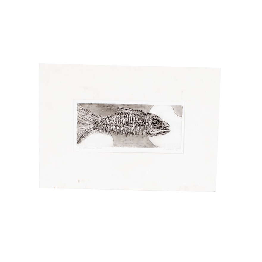 Eshoo "Altimira Fish" Limited Edition Block Print