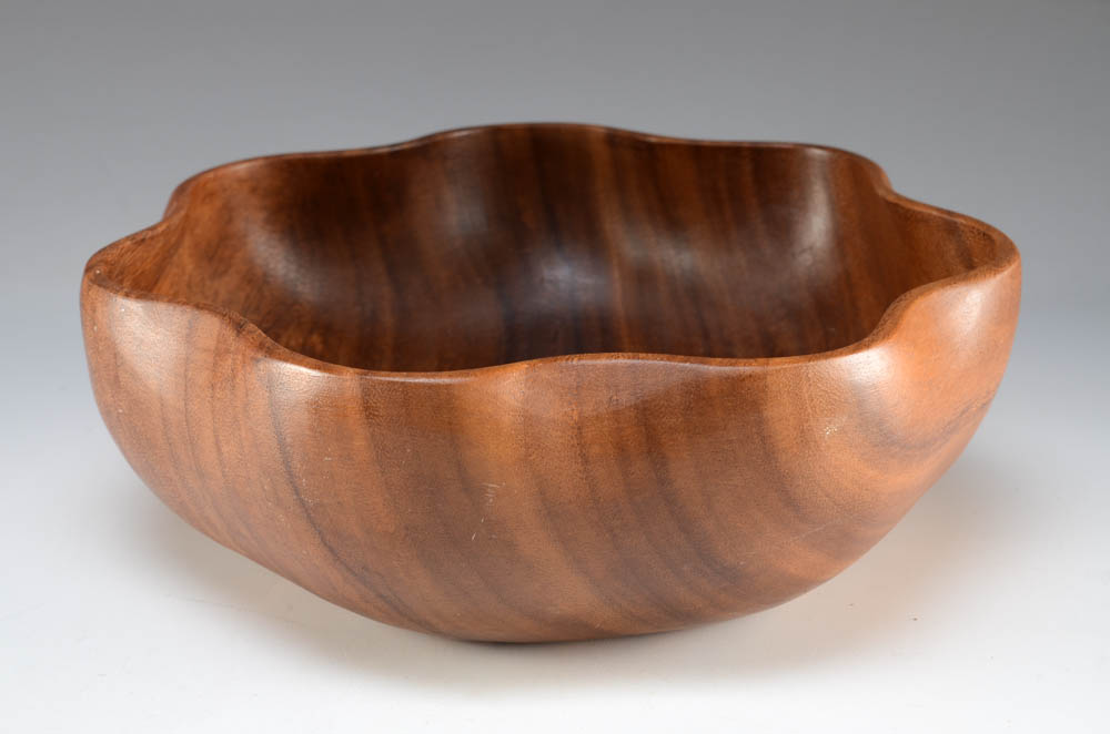 Mid Century Modern Teak Wood Salad Bowls and Serving Utensils