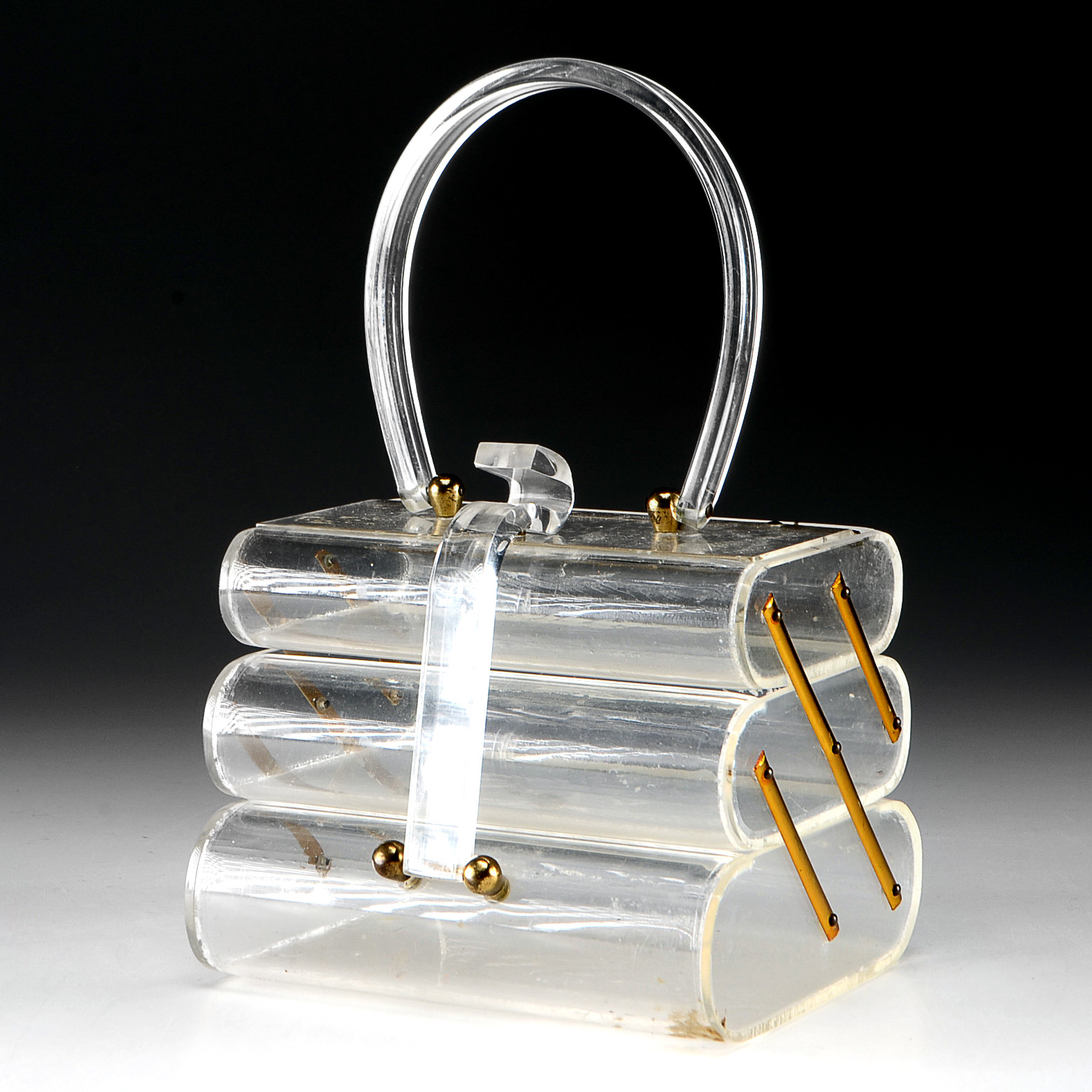 Vintage Wilardy Clear Lucite Handbag