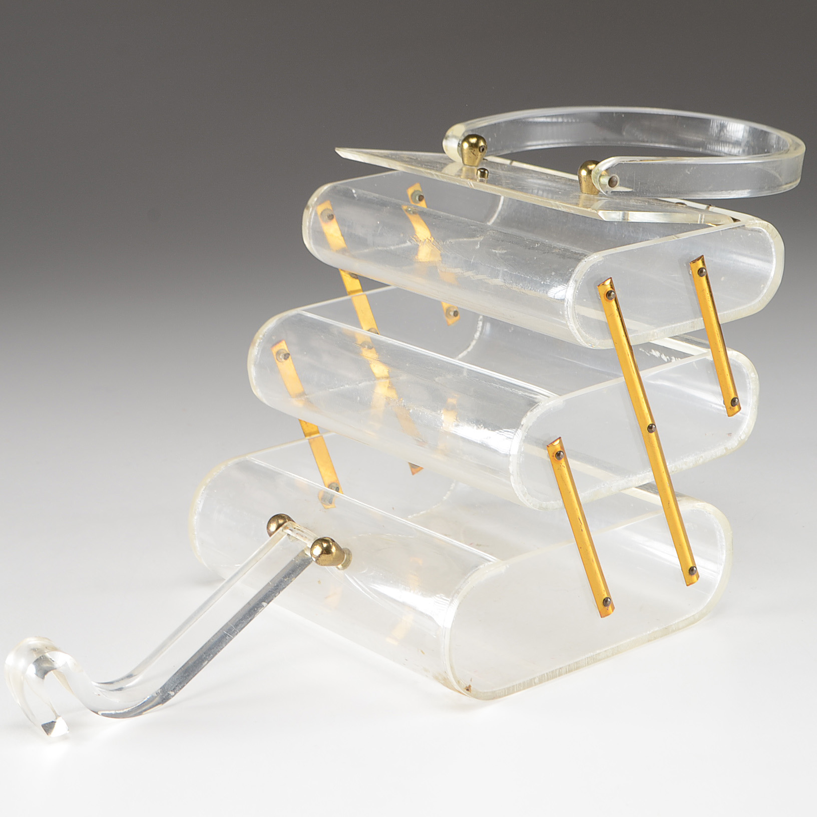 Vintage Wilardy Clear Lucite Handbag