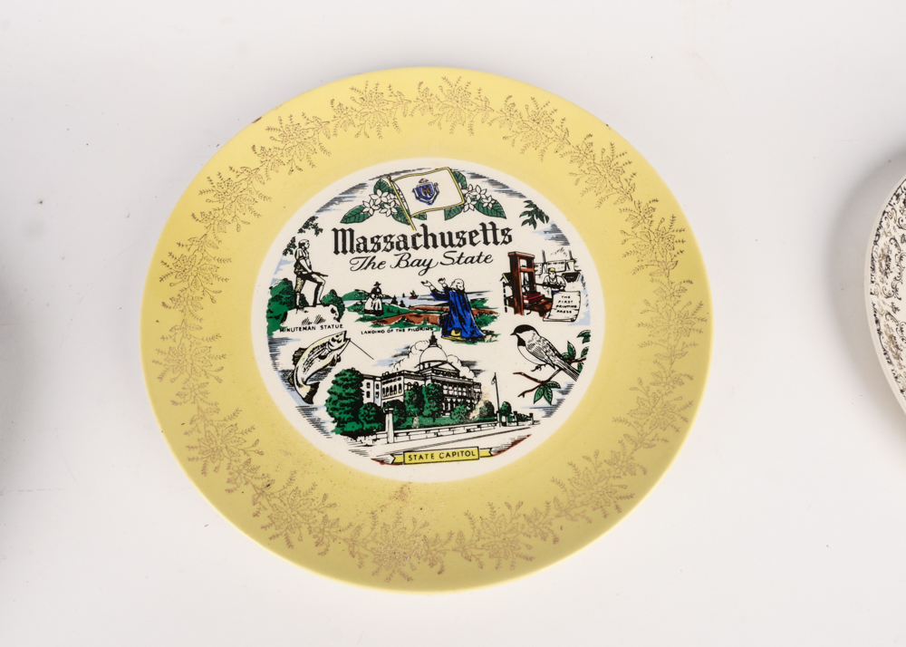 Vintage Souvenir Plates and Napkins