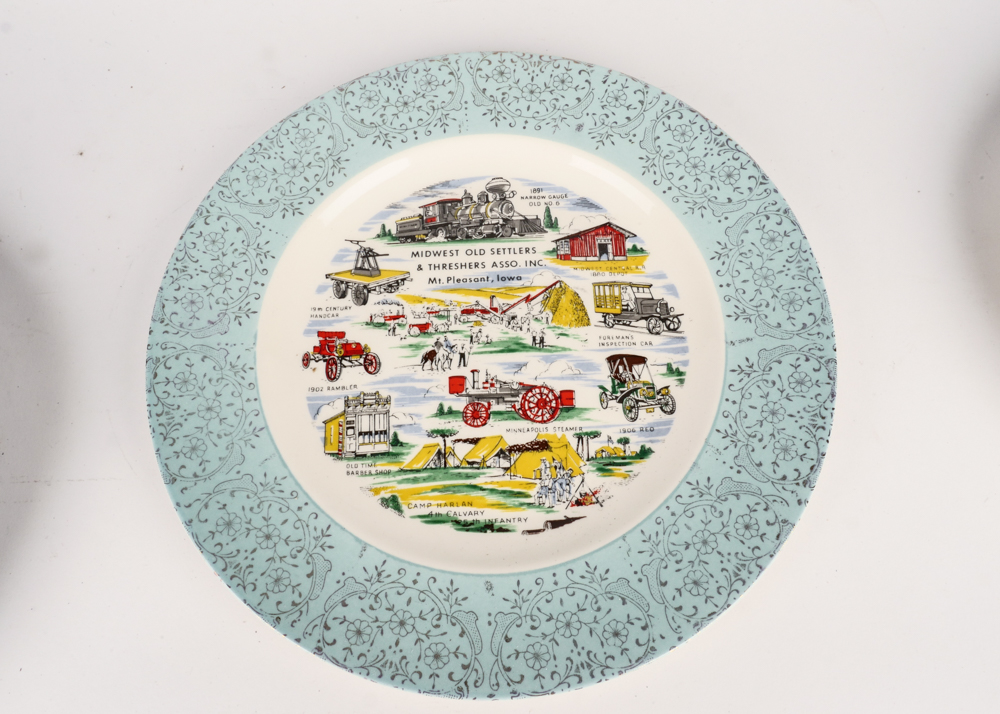 Vintage Souvenir Plates and Napkins
