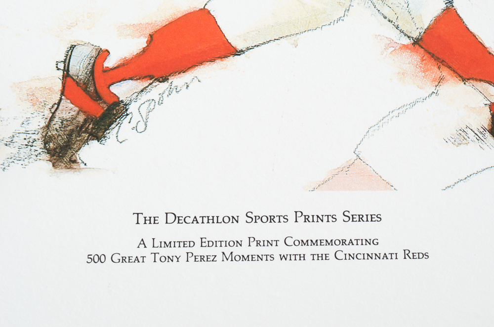 Tony Perez Signed Photo Plaque with Poster