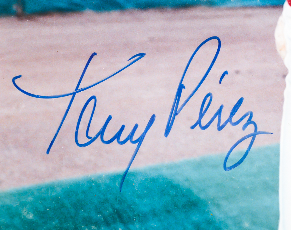 Tony Perez Signed Photo Plaque with Poster