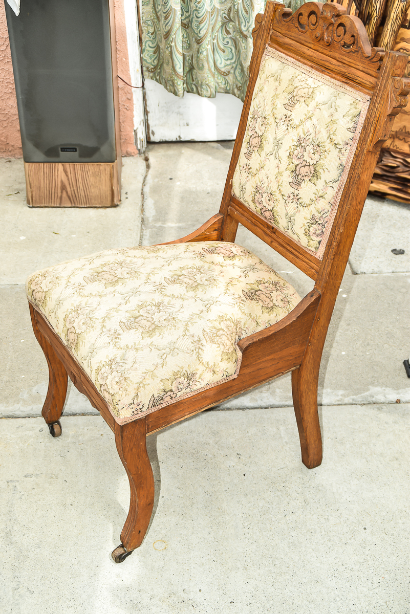 Victorian Eastlake Style Settee and Parlor Chair